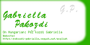 gabriella pakozdi business card